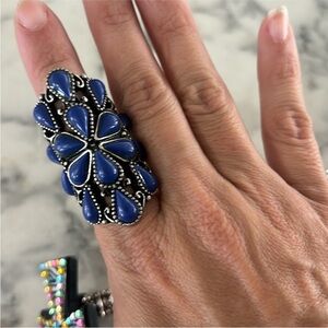 Elegant Blue and Silver Women's vintage Ring!